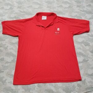 Vintage Hanes Polo Shirt Womens XL Red Payette School District  Short Sleeve